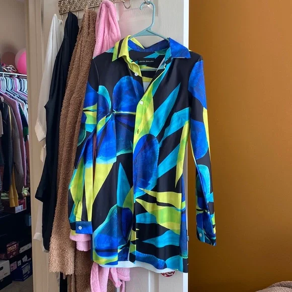 nicole miller mini dress Nicole Miller Women's Black Short Sleeve T Shirt Tiered Mini Dress Size XL
